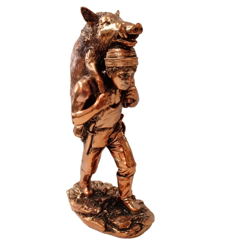 Pig Hunter Statue SCULPTURE/ORNAMENT & ANIMAL at World Of Decor NZ