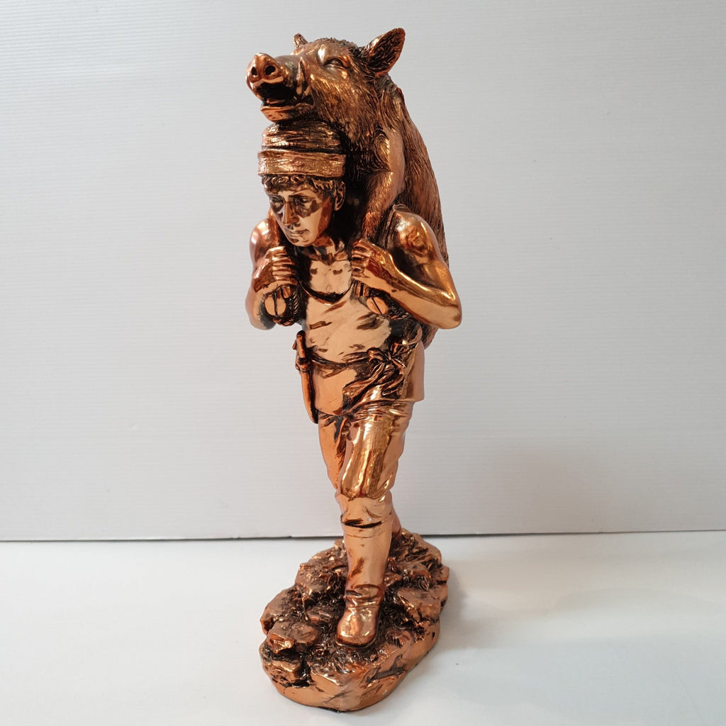 Pig Hunter Statue SCULPTURE/ORNAMENT & ANIMAL at World Of Decor NZ