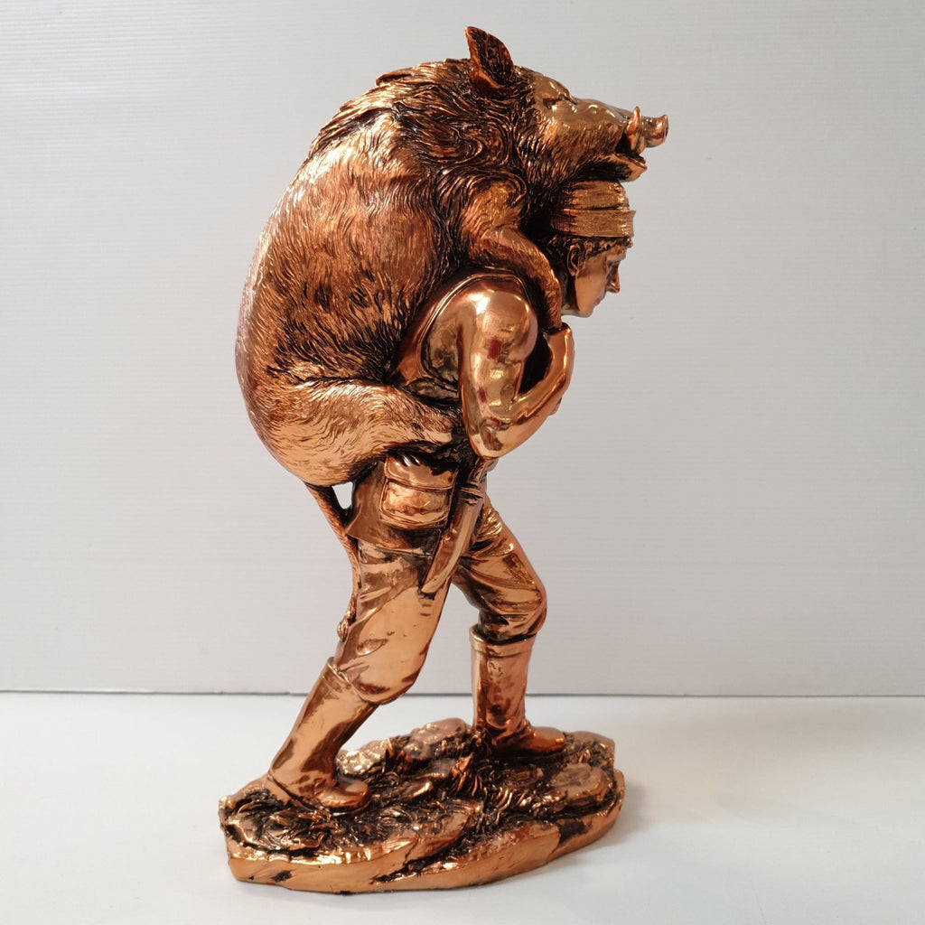 Pig Hunter Statue SCULPTURE/ORNAMENT & ANIMAL at World Of Decor NZ