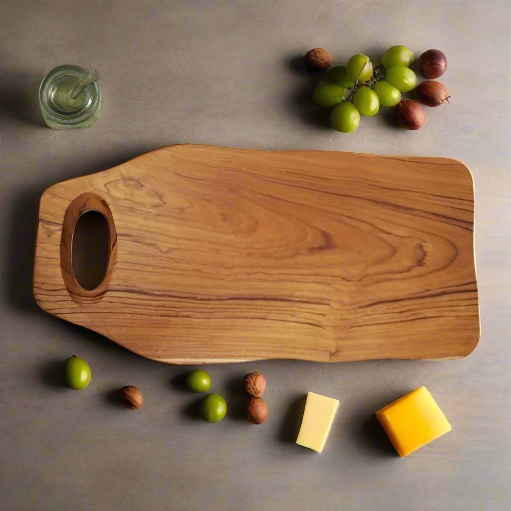 Wavy Teak Bread & Cheese Board Home Accessories at World Of Decor NZ