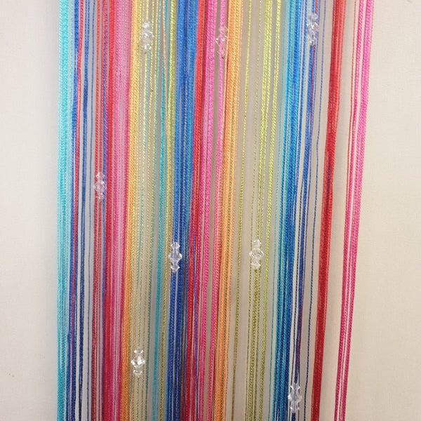 Fly String Curtain Beaded x 3-Multi Colour at World Of Decor NZ
