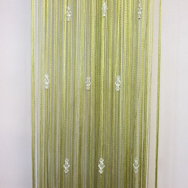 Fly String Curtain Beaded x 3-Green at World Of Decor NZ