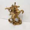 Brass Guan Gong/Kuan Kung On Victory Horse 15cm at World Of Decor NZ
