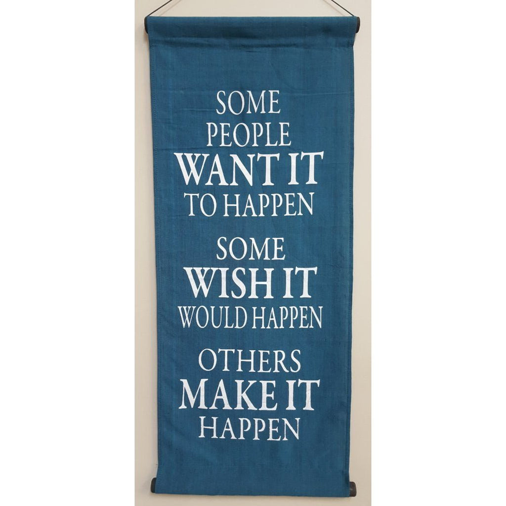 𝗦𝗼𝗺𝗲 𝗣𝗲𝗼𝗽𝗹𝗲 𝗪𝗮𝗻𝘁 𝗜𝘁 𝗧𝗼 𝗛𝗮𝗽𝗽𝗲𝗻... - Hanging Affirmation (Green) Wall Art, Affirmations & Hangings at World Of Decor NZ