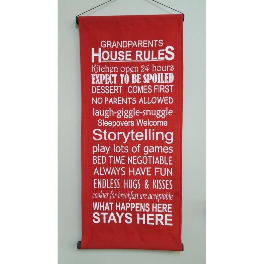 Hanging Affirmation House Rules - Mocca Wall Art, Affirmations & Hangings at World Of Decor NZ
