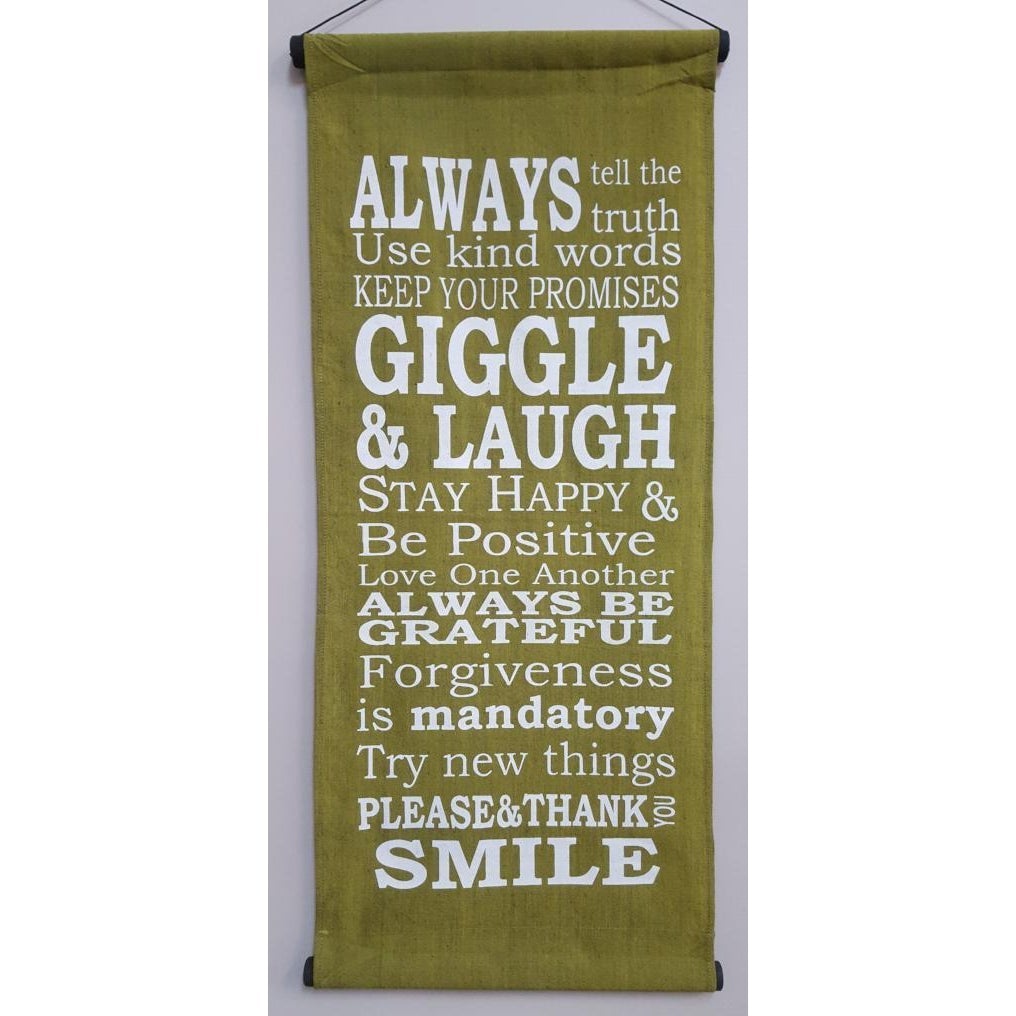 Hanging Affirmation Giggle - Red Wall Art, Affirmations & Hangings at World Of Decor NZ