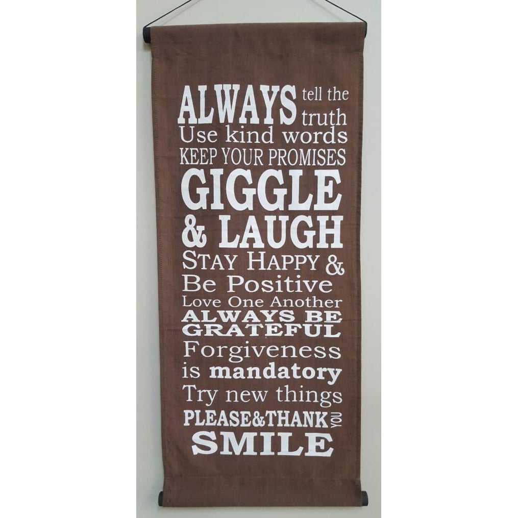 Hanging Affirmation Giggle - Green Wall Art, Affirmations & Hangings at World Of Decor NZ