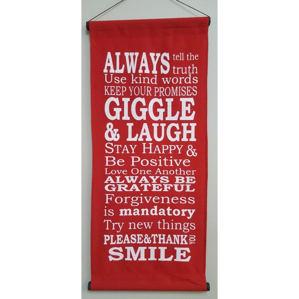 Hanging Affirmation Giggle - Green Wall Art, Affirmations & Hangings at World Of Decor NZ