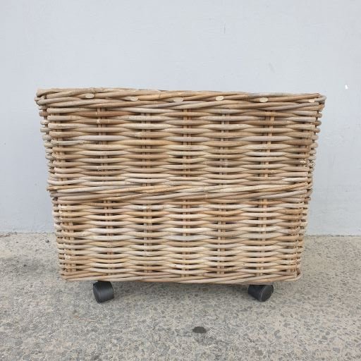 Storage Basket on Wheels Grey-Large at World Of Decor NZ