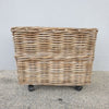 Storage Basket on Wheels Grey color Set of 2 at World Of Decor NZ