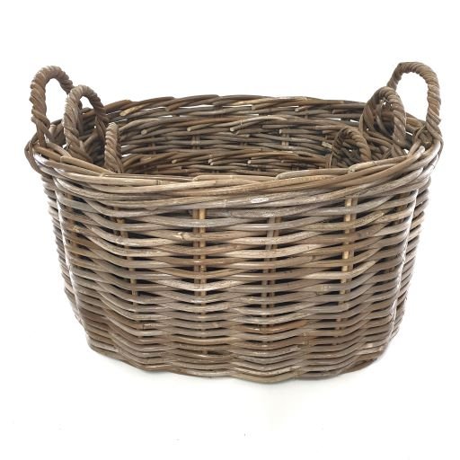 Oval Cane Deep Baskets - Medium Cane & Rattan at World Of Decor NZ