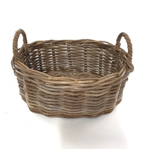 Oval Cane Deep Baskets - Small Cane & Rattan at World Of Decor NZ