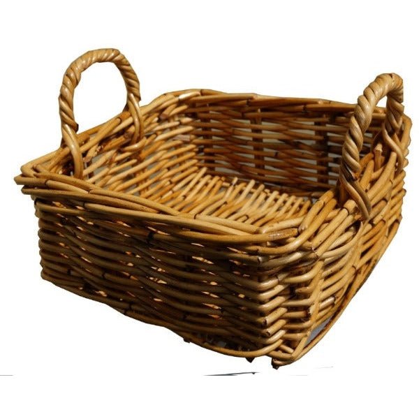 Square Cane Napkin Tray with Handle - Natural Cane & Rattan at World Of Decor NZ