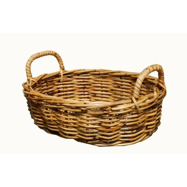 Cane Oval Tray w Handle - S BASKET at World Of Decor NZ
