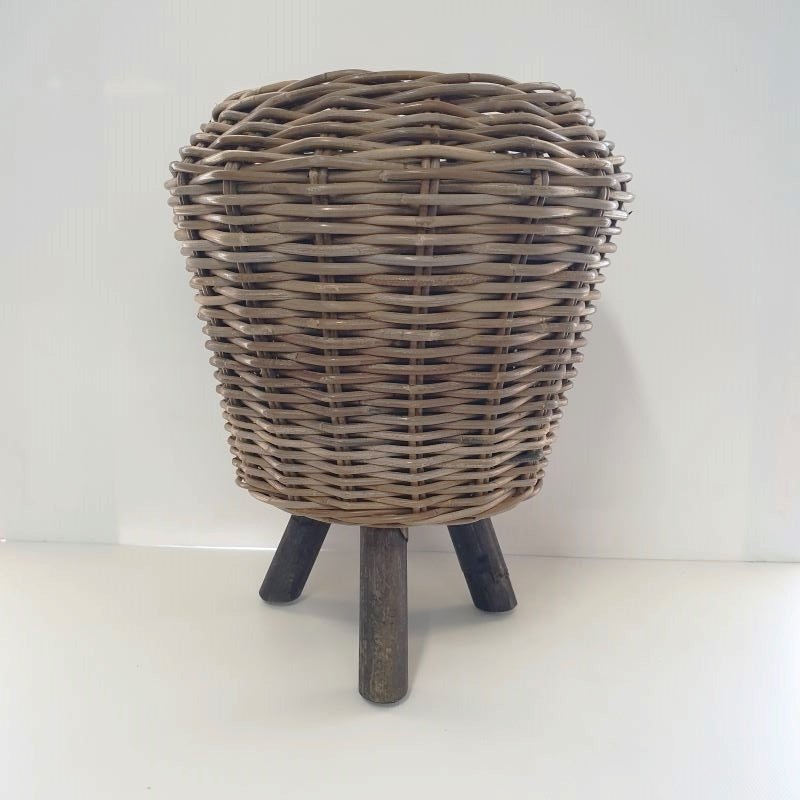 Rattan Planter Stand Medium Cane & Rattan at World Of Decor NZ
