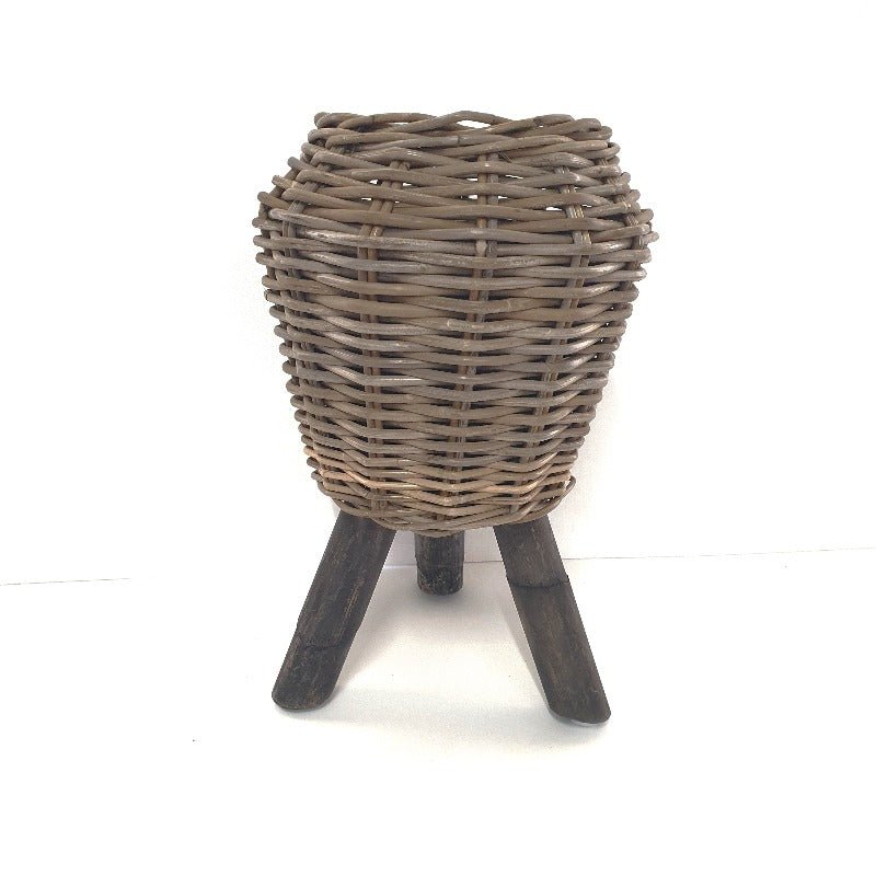 Rattan PlanterStand Small Cane & Rattan at World Of Decor NZ