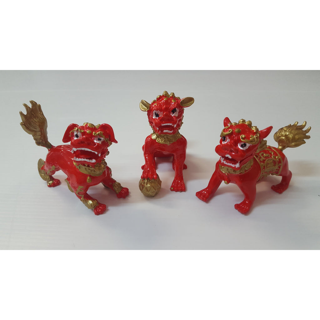 Three Red Lions Remedy for 3 Killings FENG SHUI PRODUCTS at World Of Decor NZ