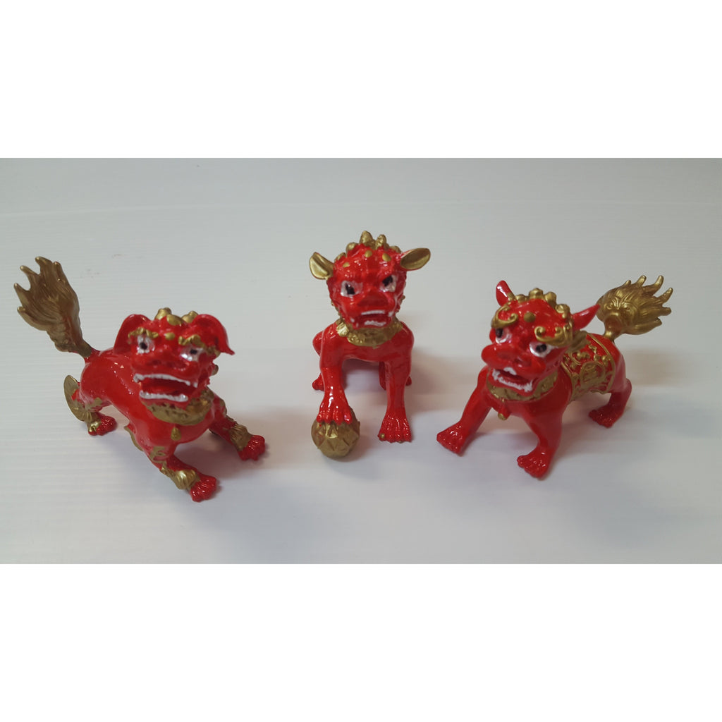 Three Red Lions Remedy for 3 Killings FENG SHUI PRODUCTS at World Of Decor NZ