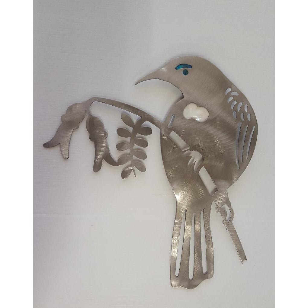Left Tui Stainless Wall Art KIWIANA at World Of Decor NZ