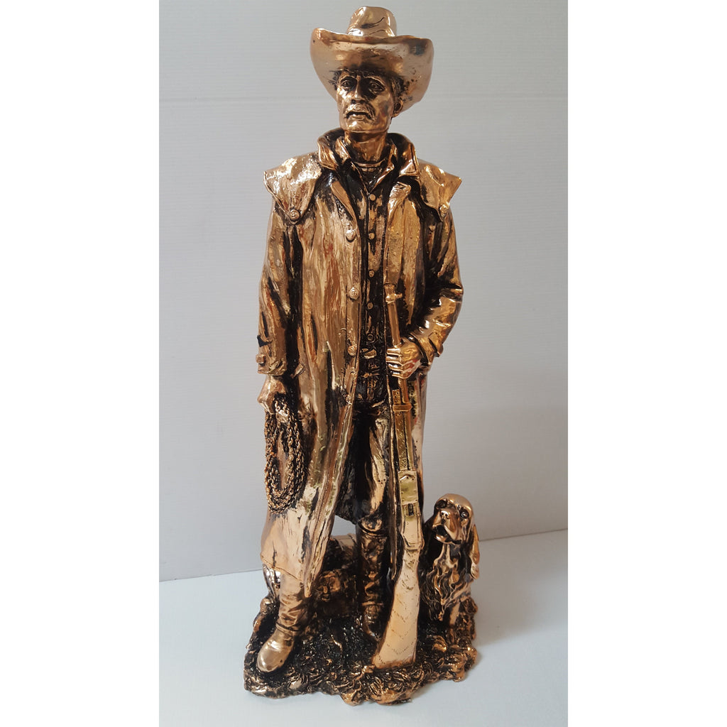 Stockman With Dog 50cm SCULPTURE/ORNAMENT & ANIMAL at World Of Decor NZ