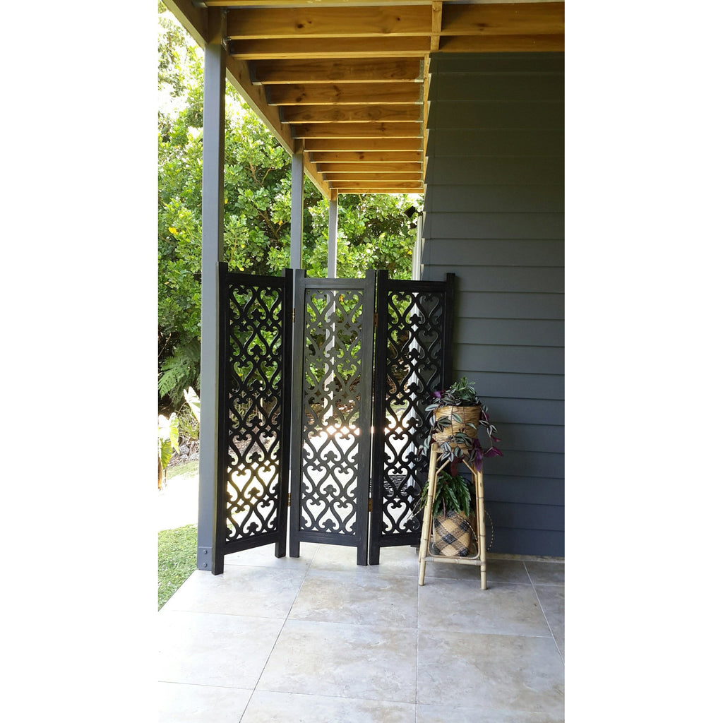 Wooden Screen Divider - Whitewash ROOM DIVIDER at World Of Decor NZ