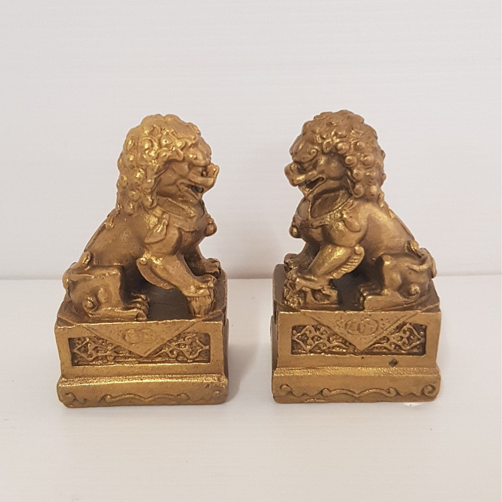 Fu Dog/Temple Dog Set - Brass FENG SHUI PRODUCTS at World Of Decor NZ