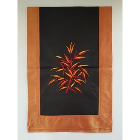 Fabric Table Runner Orange/Black Home Accessories at World Of Decor NZ
