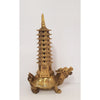 Dragon Tortoise with 9 Level Pagoda-Brass at World Of Decor NZ