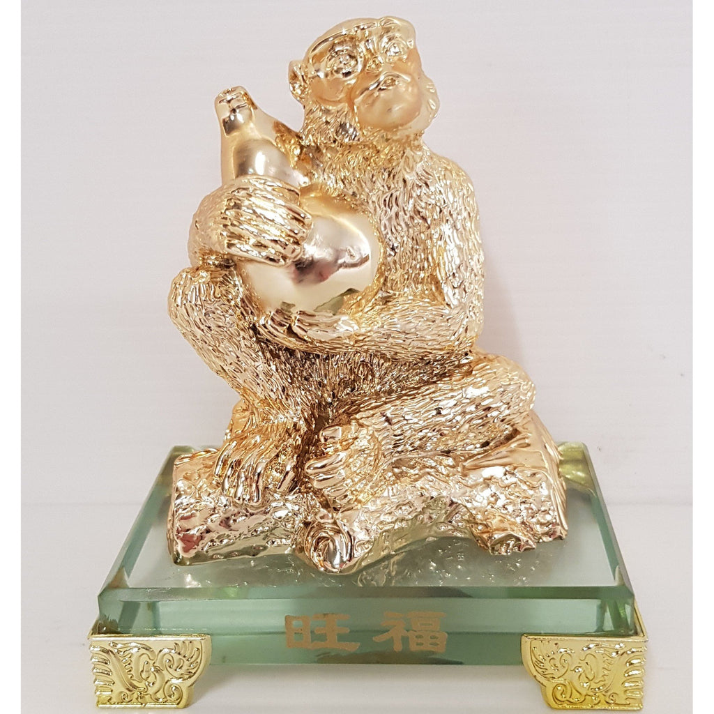 Wealth & Prosperity Monkey Holding Wu Lou FENG SHUI PRODUCTS at World Of Decor NZ