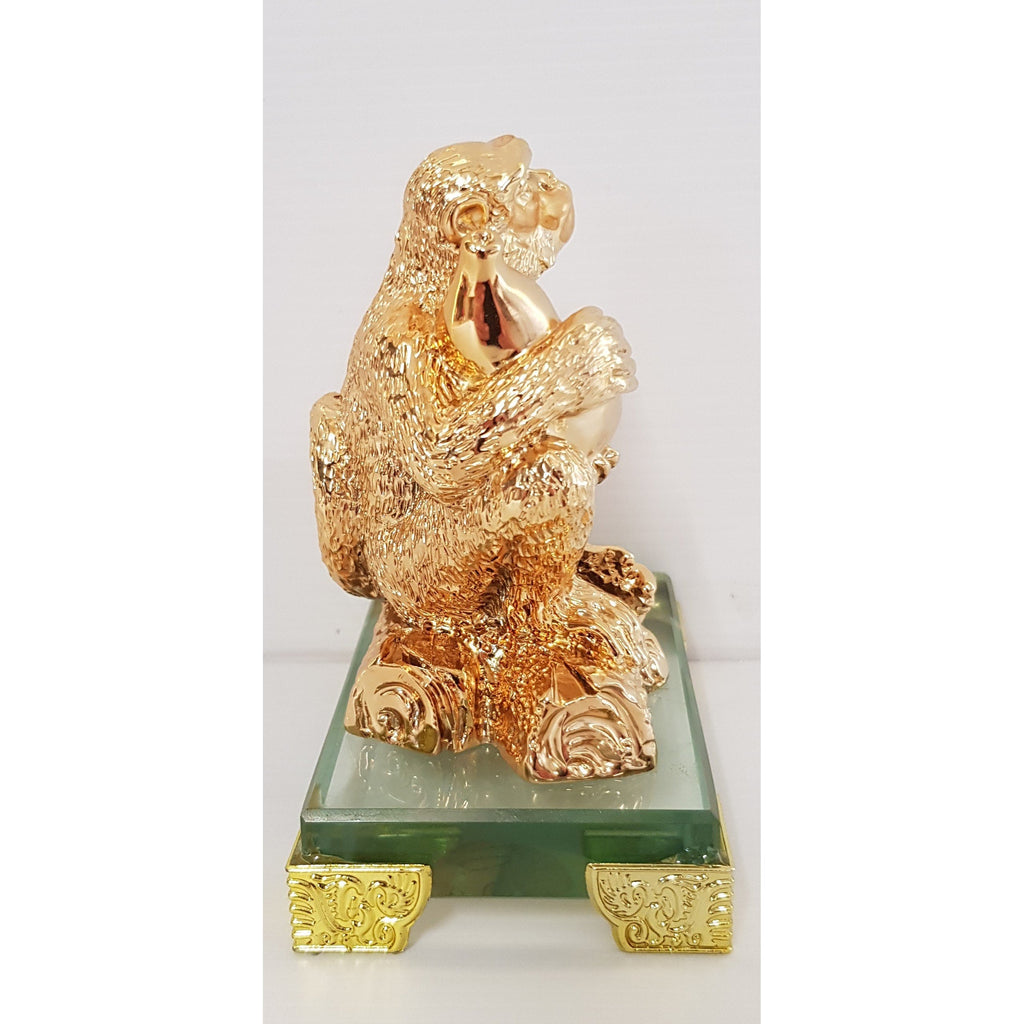 Wealth & Prosperity Monkey Holding Wu Lou FENG SHUI PRODUCTS at World Of Decor NZ
