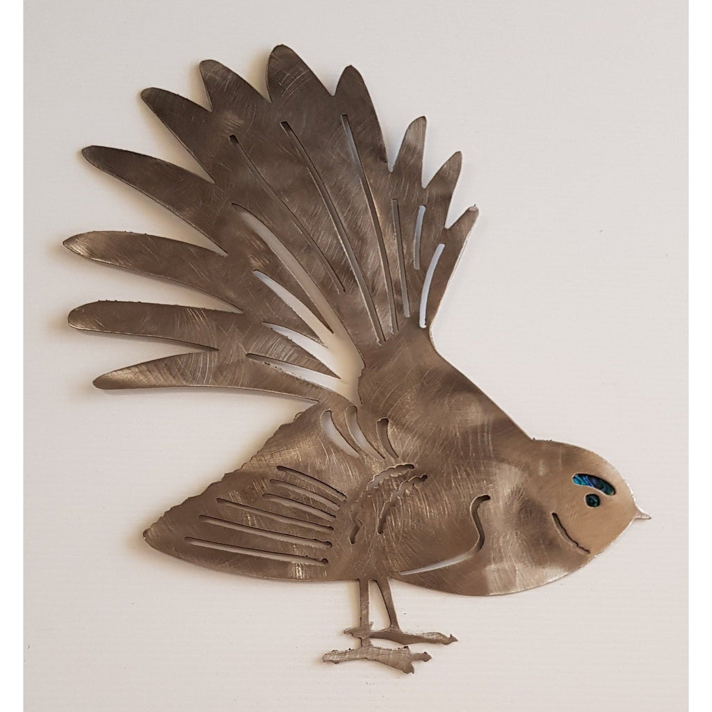Fantail Stainless Wall Art NZ Made KIWIANA at World Of Decor NZ