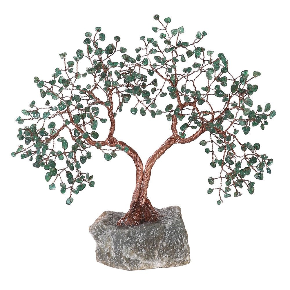 Gemstone Tree Crystal Green Adventurine Stone Base 25cm CRYSTAL 1 at World Of Decor NZ