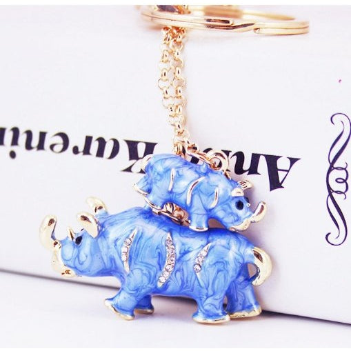 Diamante Key Ring - Rhinos KEY RING at World Of Decor NZ