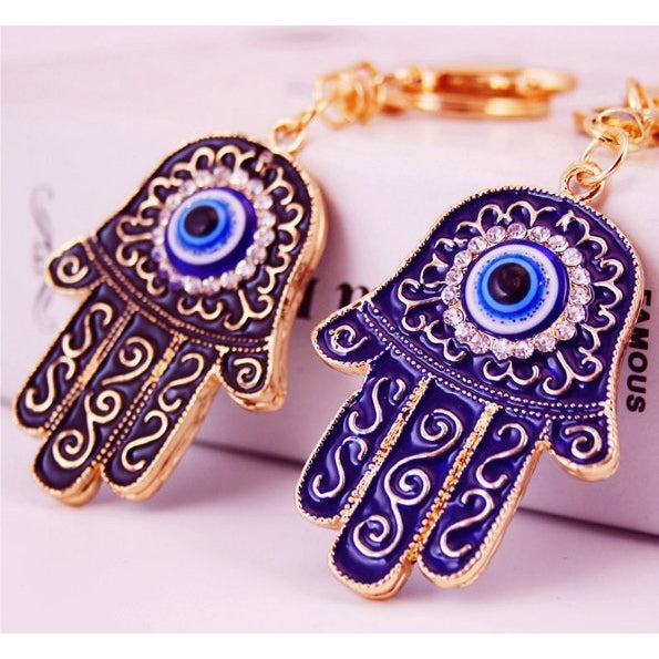 Diamante Key Ring - Hamsa Hand KEY RING at World Of Decor NZ