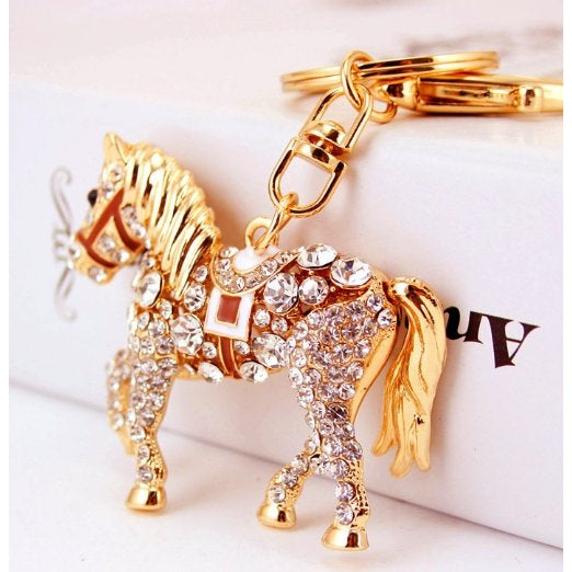 Diamante Key Ring - Horse KEY RING at World Of Decor NZ