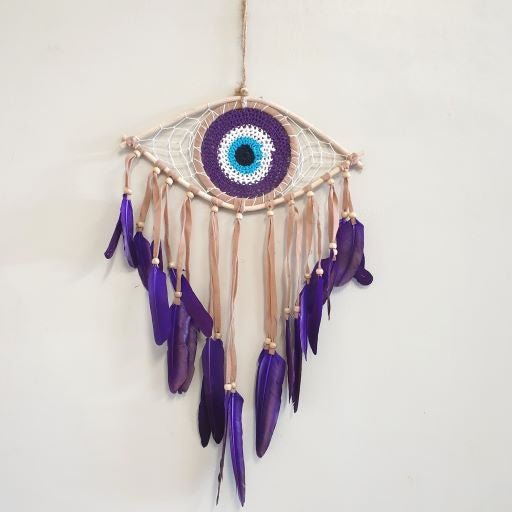 Evil Eye Dream Catcher - Purple Dream Catchers at World Of Decor NZ
