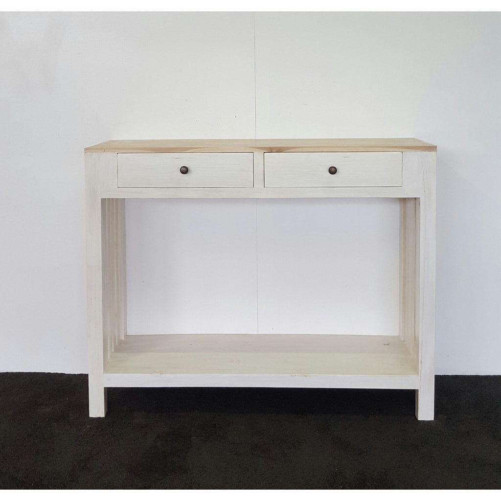 Teak Slat Sided Hall Table Hall table at World Of Decor NZ