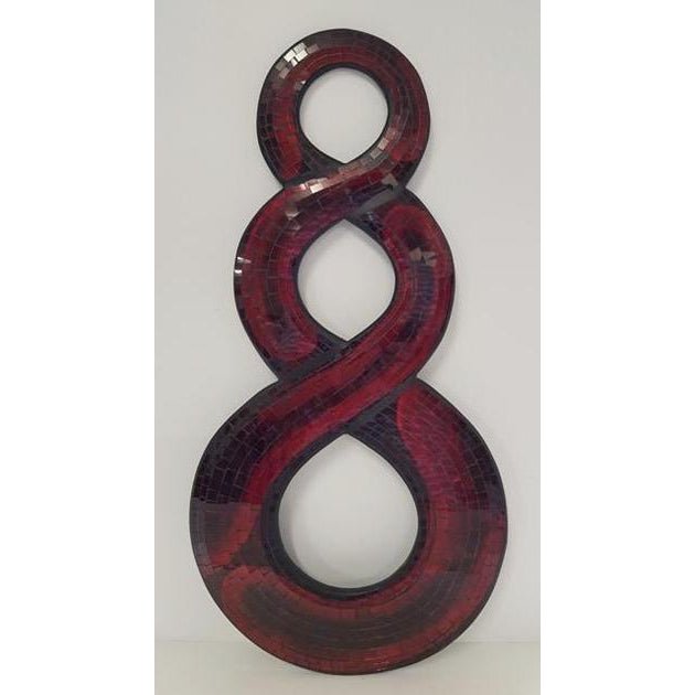 Infinity Koru Mosaic Wall Art 80cm - Blue KIWIANA at World Of Decor NZ