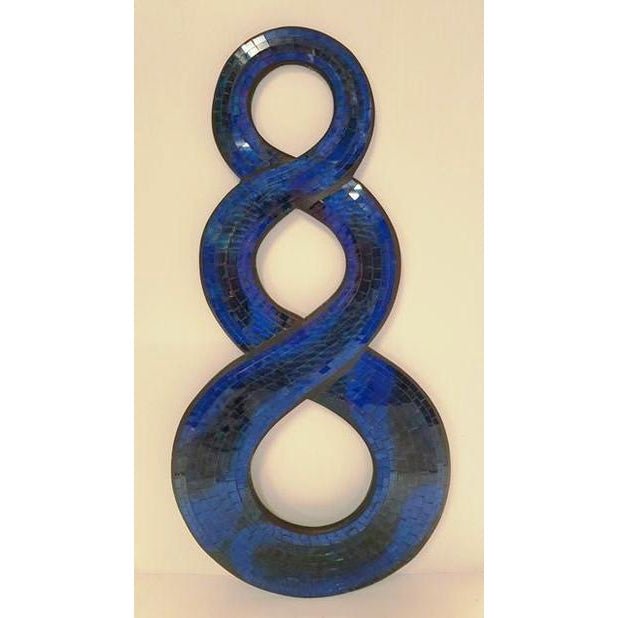 Infinity Koru Mosaic Wall Art 80cm - Blue KIWIANA at World Of Decor NZ