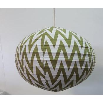 Zigzag Fabric Lamp Shade 40CM - Red LAMP at World Of Decor NZ