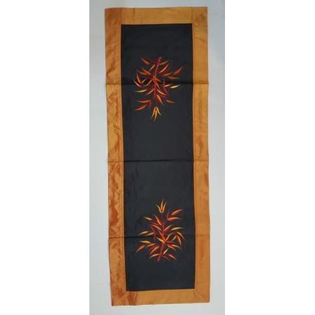 Fabric Table Runner Orange/Black Home Accessories at World Of Decor NZ