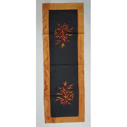 Fabric Table Runner Orange/Black at World Of Decor NZ