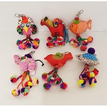 Animal Bag Hanger Keyring - 6 Assorted Key ring at World Of Decor NZ