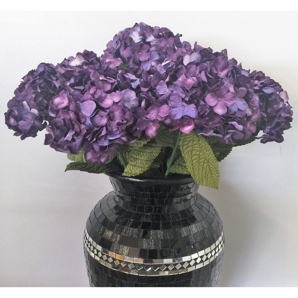 Purple Hydrangeas Set of 3 Artificial Flowers at World Of Decor NZ