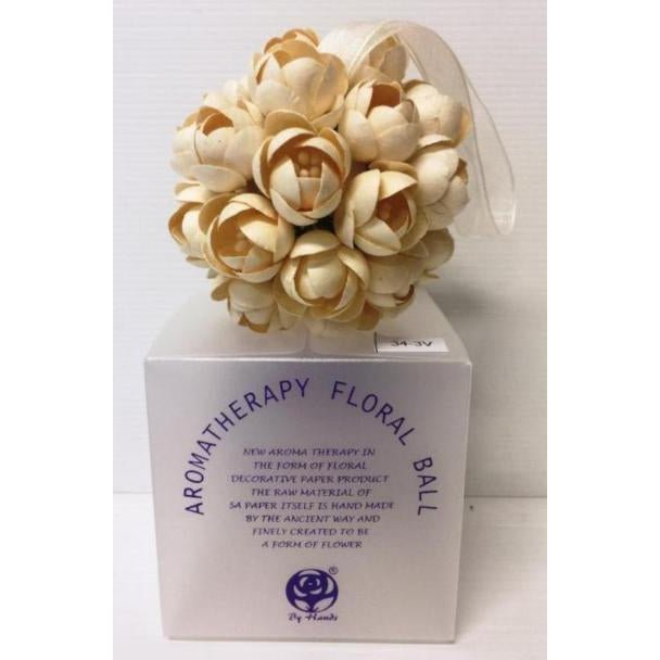 Aromatherapy Flower Ball - Cream Artificial Flowers at World Of Decor NZ