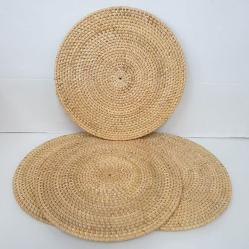 Rattan Placemat Round 30cm KITCHEN ACCESSORIES at World Of Decor NZ