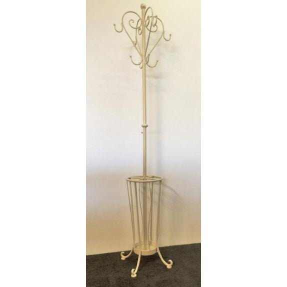 Coat Stand with Umbrella Holder - Cream METAL/CAST IRON at World Of Decor NZ