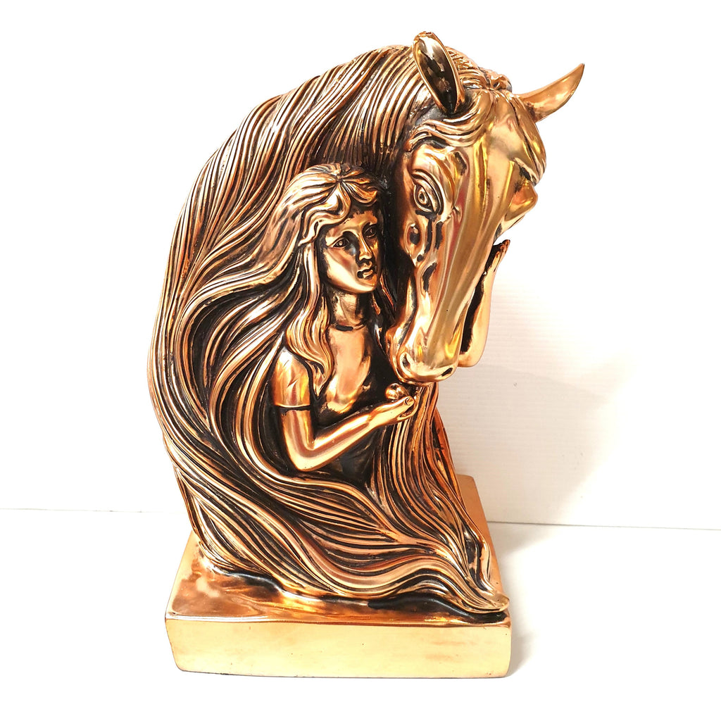 Horse And Girl Statue SCULPTURE/ORNAMENT & ANIMAL at World Of Decor NZ