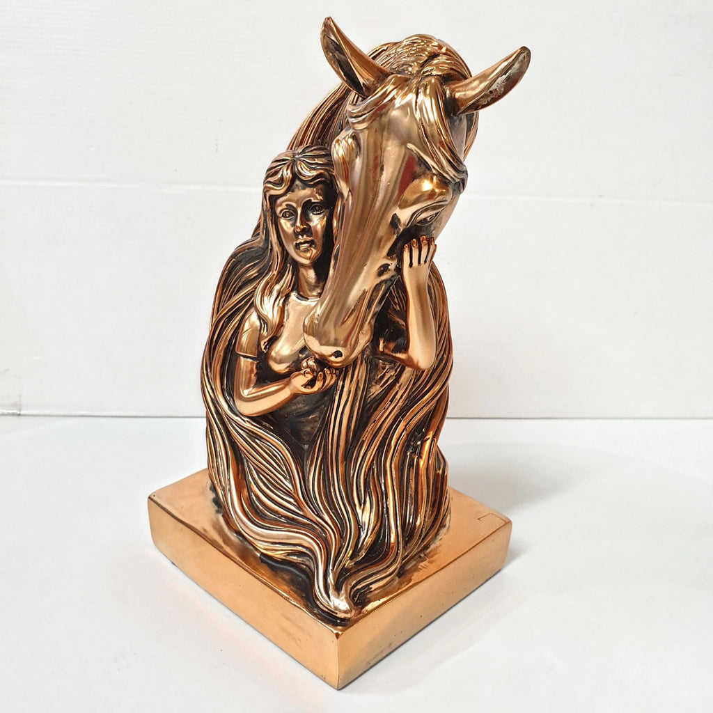 Horse And Girl Statue SCULPTURE/ORNAMENT & ANIMAL at World Of Decor NZ