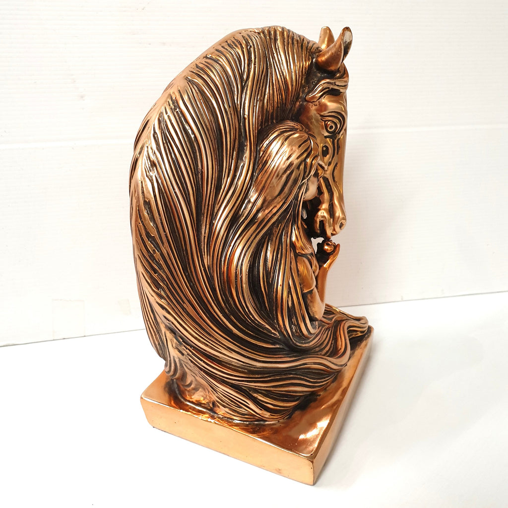 Horse And Girl Statue SCULPTURE/ORNAMENT & ANIMAL at World Of Decor NZ